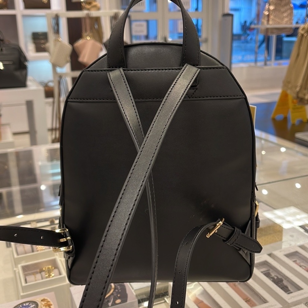 MICHAEL KORS Jaycee Medium zip pocket Pebbled Leather Backpack BLACK col… - Picture 4 of 16